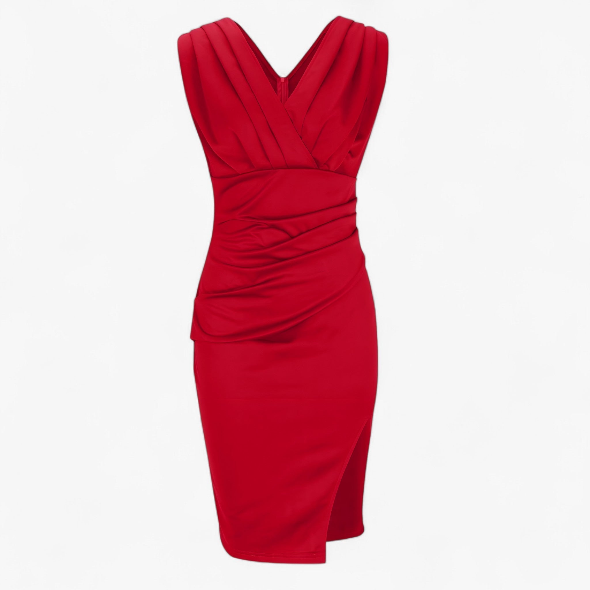 Elena | Fitted Dress with Slit – Elegance that elongates your silhouette