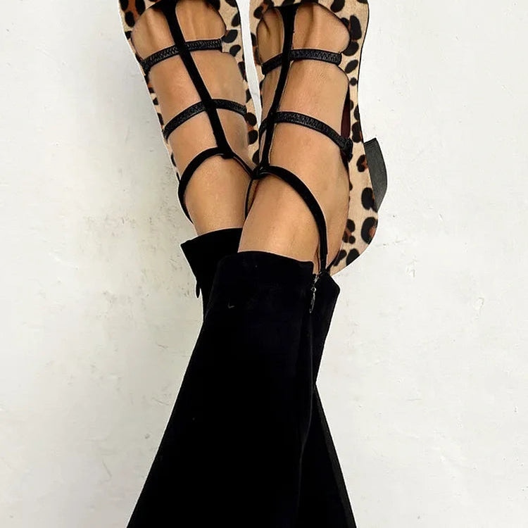 Arden | Leopard Strap Heels