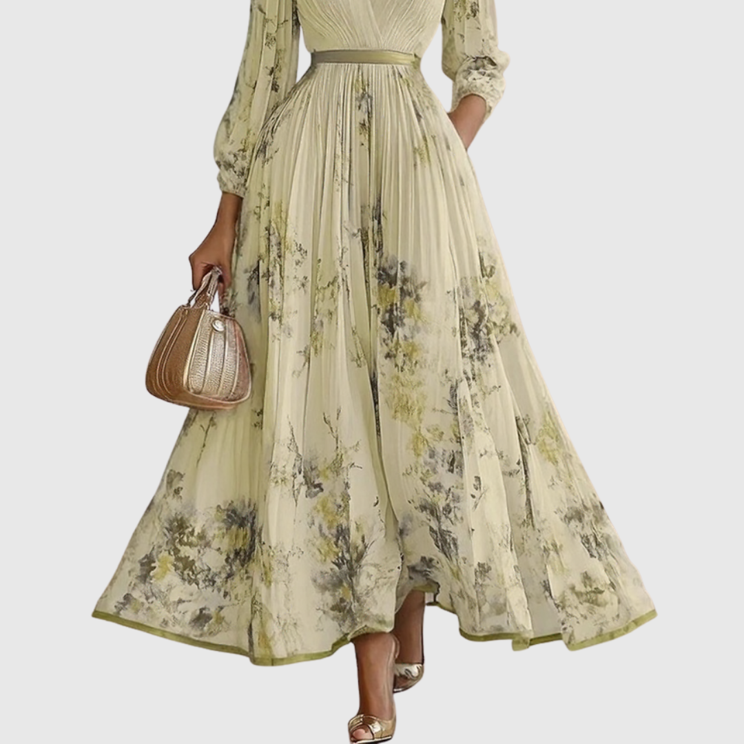 Rowella | Sophisticated Pleated Maxi Dress for Every Occasion