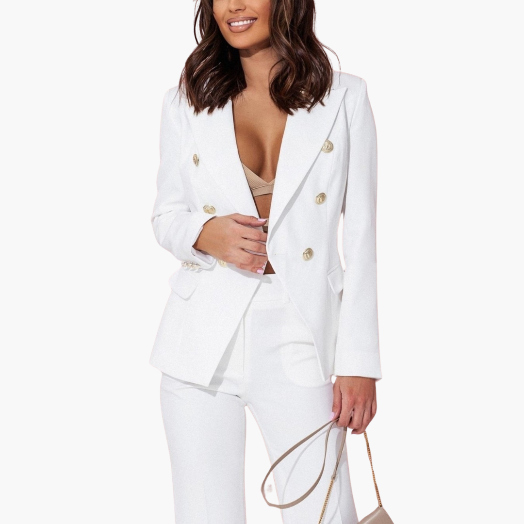 Elegant Tailored Long-Sleeve Suit