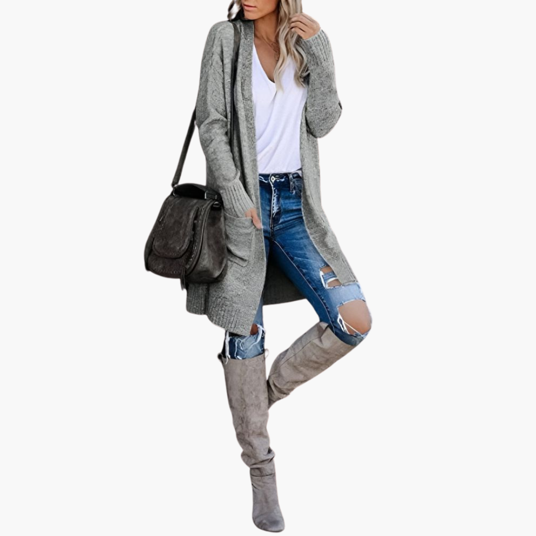 Cozy Casual Knit Cardigan with Pockets