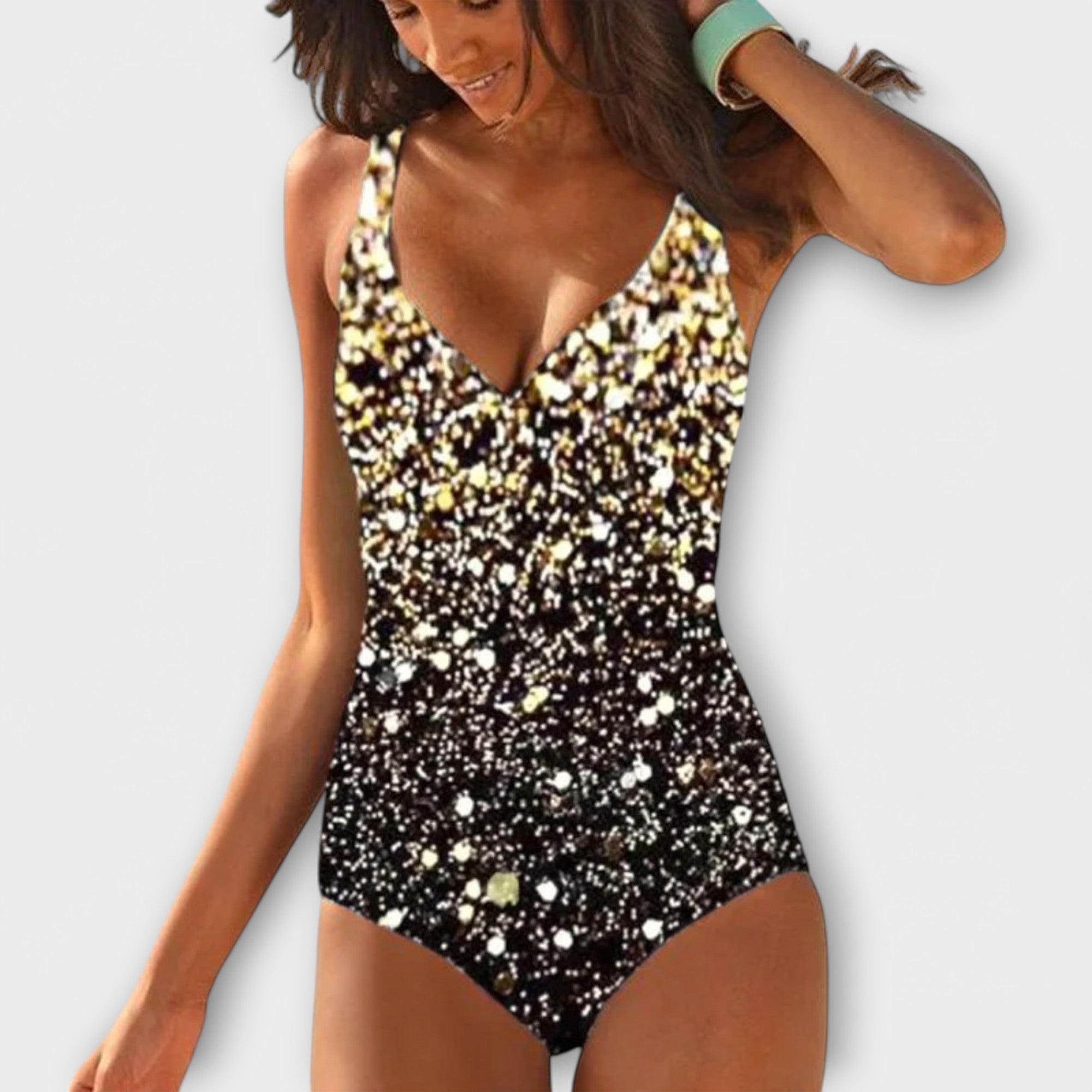 Taren Women's Wrap-Front One-Piece Bikini Swimsuit — Sleek, Flattering Design