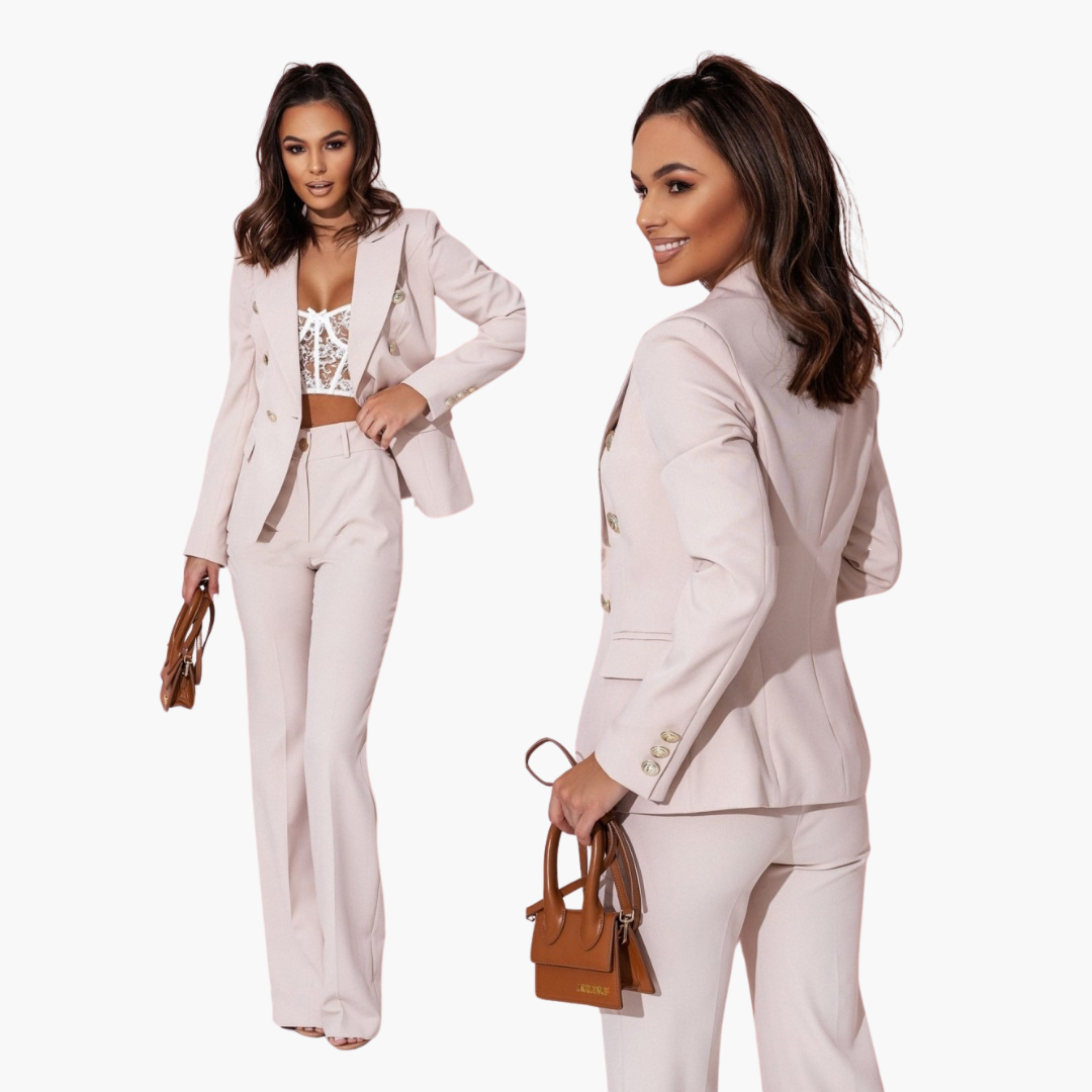 Elegant Tailored Long-Sleeve Suit