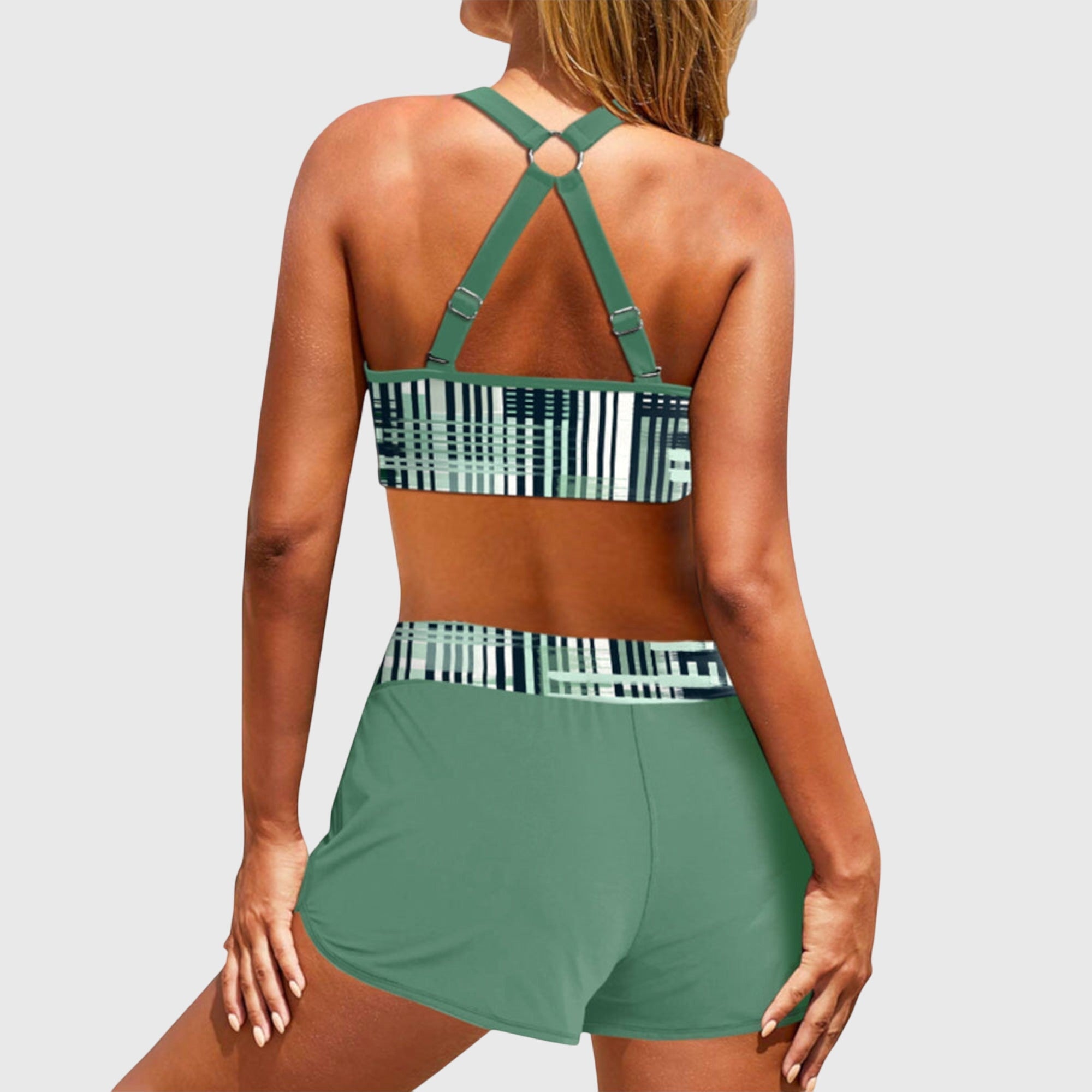 Janelle Ribbed High-Waisted Bikini - Flattering, Textured Swimwear