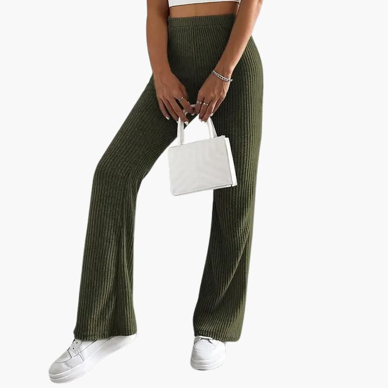 High-Waisted Casual Pants - Effortless Style & All-Day Comfort