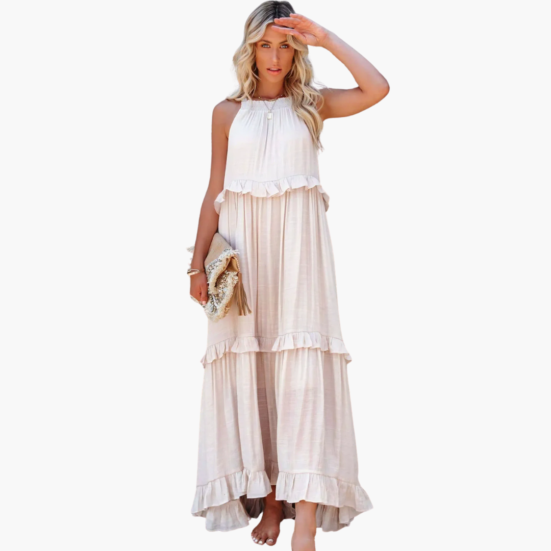 Ruffle Breeze Maxi Dress – Effortlessly Flowy & Feminine