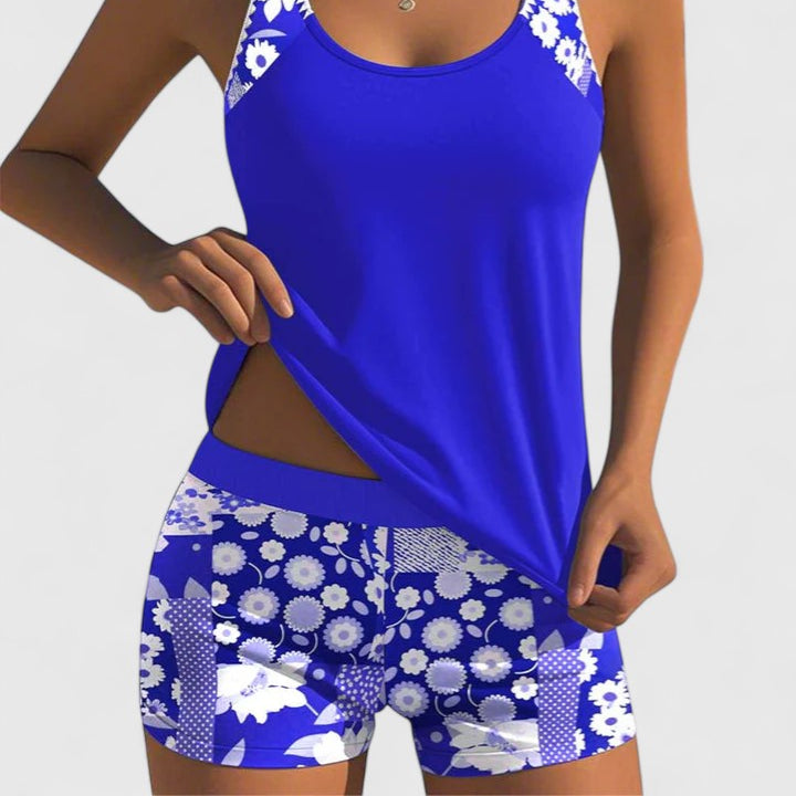 Grace Women's Floral-Print Tankini Swimsuit - Vibrant Floral Swimwear for Pool & Beach