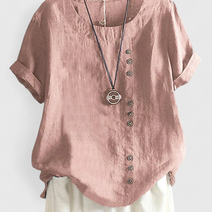 Elisavie Cozy Short-Sleeve Top – Soft, Everyday Comfort