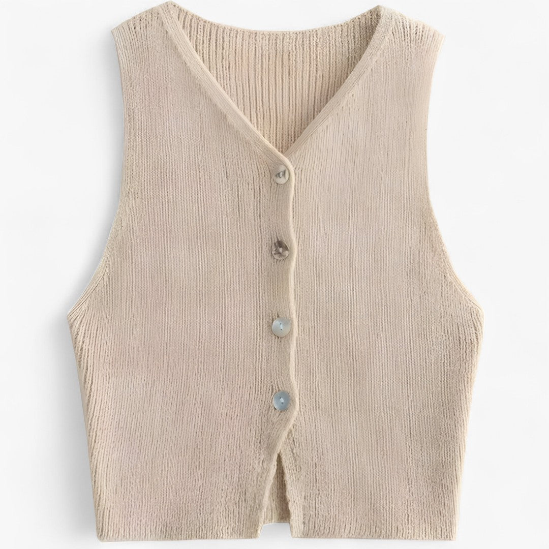 Mirri | Beige striped vest