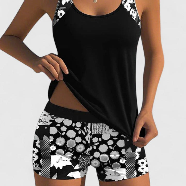 Grace Women's Floral-Print Tankini Swimsuit - Vibrant Floral Swimwear for Pool & Beach