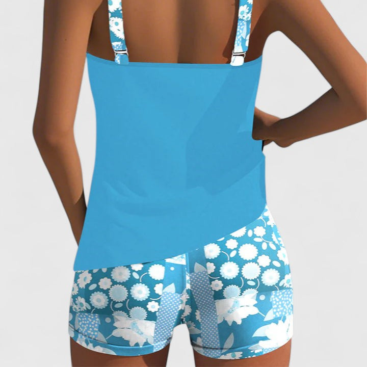 Grace Women's Floral-Print Tankini Swimsuit - Vibrant Floral Swimwear for Pool & Beach