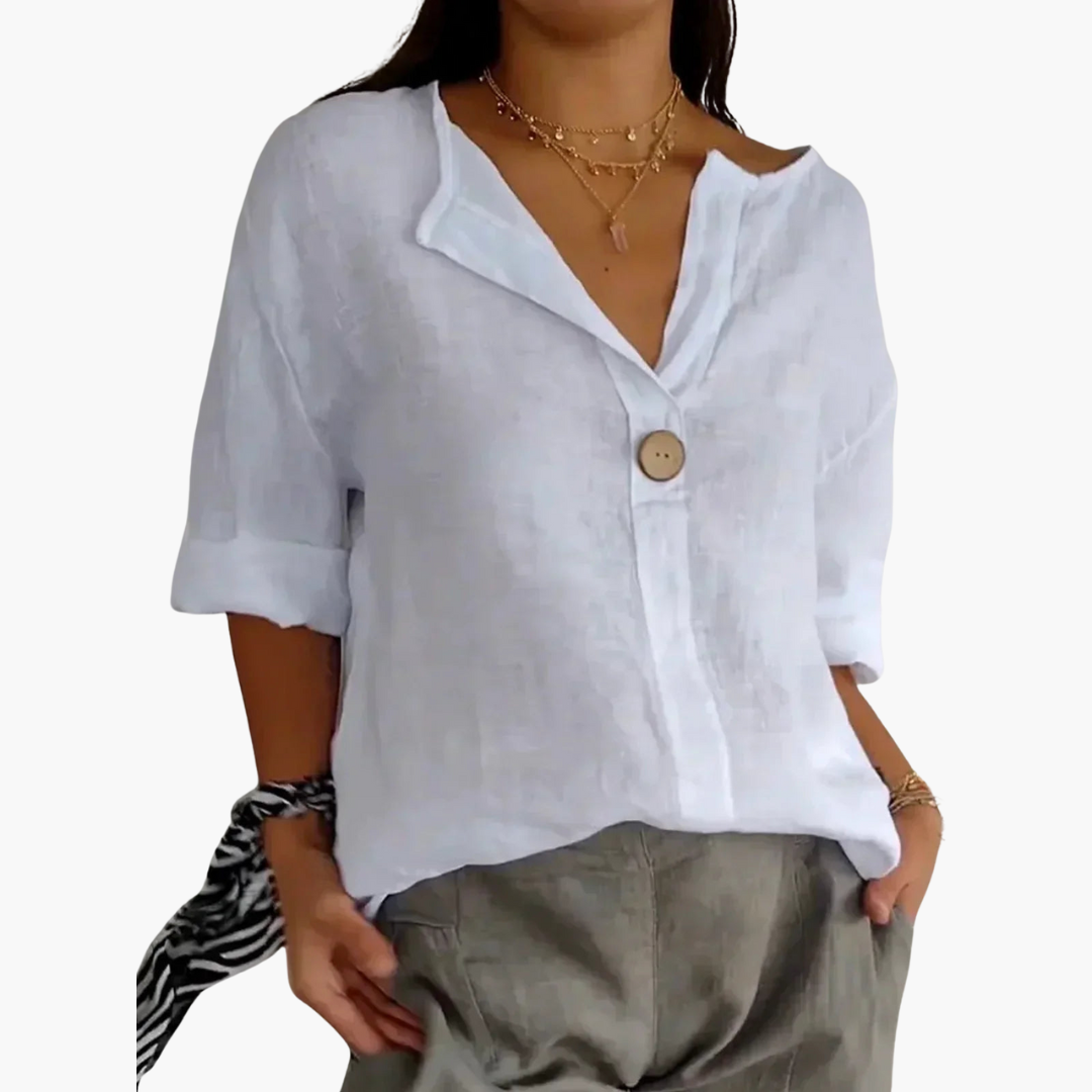 Effortless Casual V-Neck Blouse