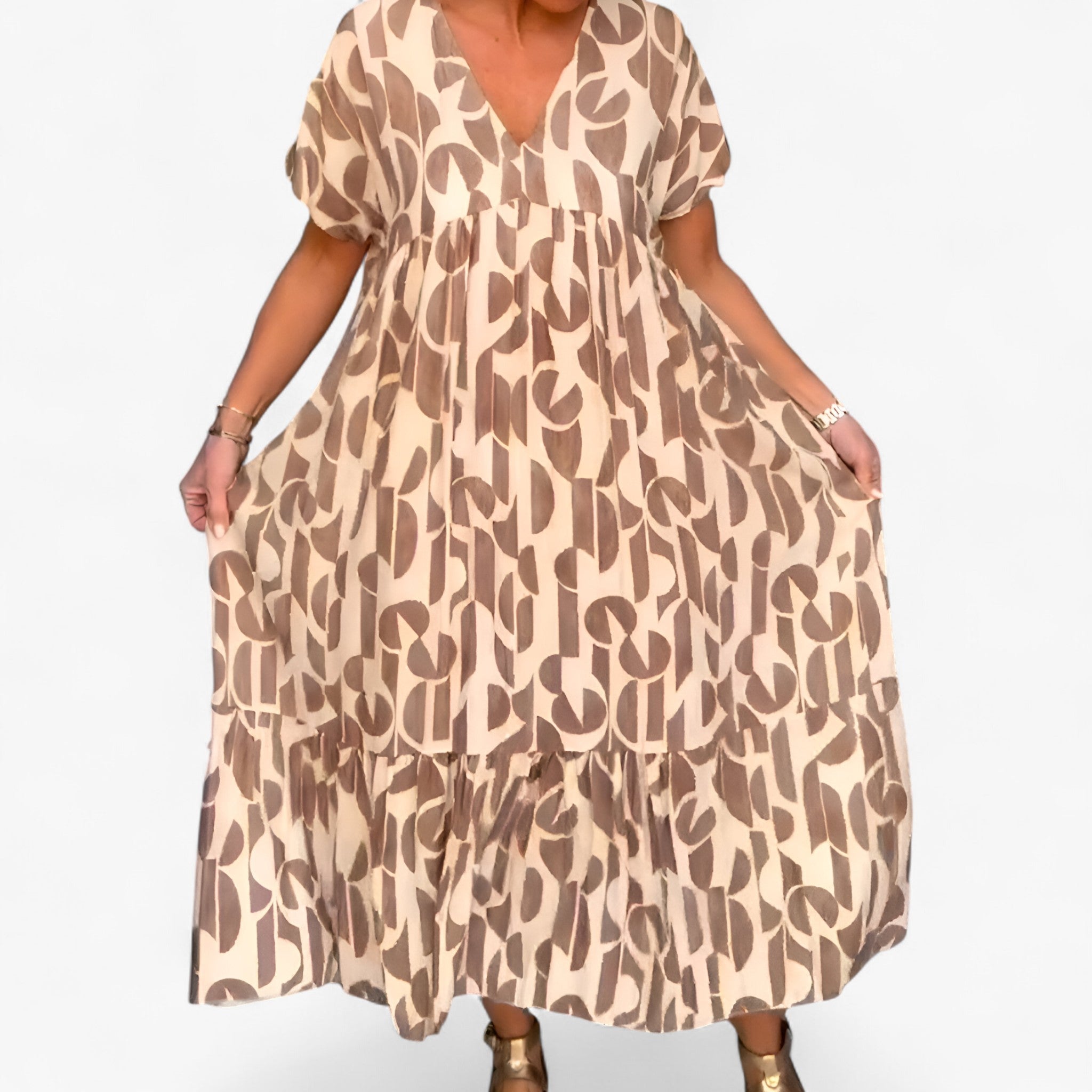 Judith | Lightweight V-Neck Dress for Women in Breathable Fabric