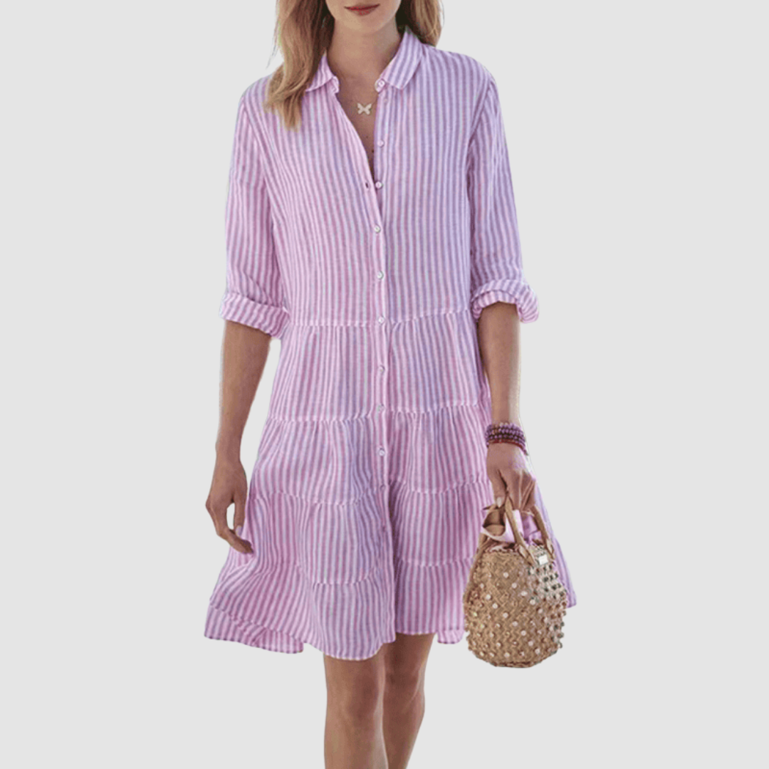 Breezy Striped Dress - Effortless, Flowy Summer Style