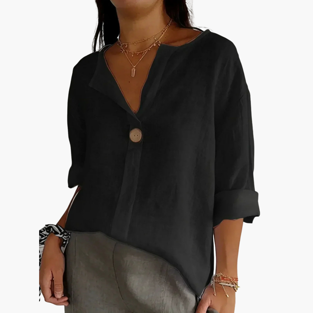 Effortless Casual V-Neck Blouse