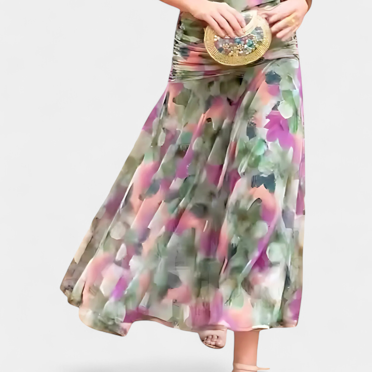 Elegant Long Dress with V-Neck