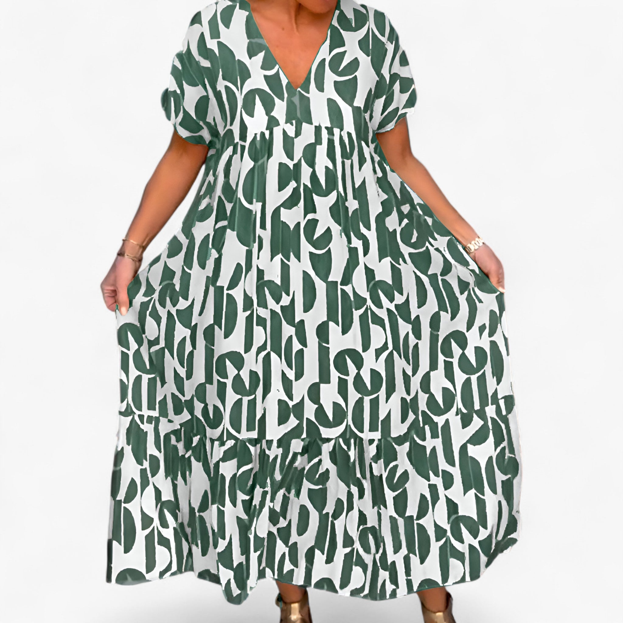 Judith | Lightweight V-Neck Dress for Women in Breathable Fabric