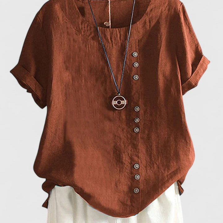 Elisavie Cozy Short-Sleeve Top – Soft, Everyday Comfort