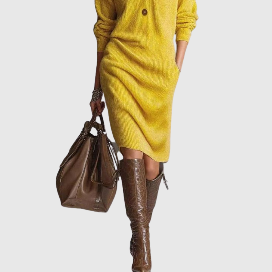 Knit Midi Dress - Cozy, Elegant & Timeless