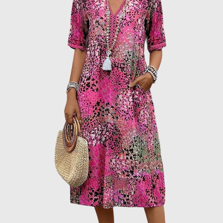 Bella | Elegant Floral Midi Dress
