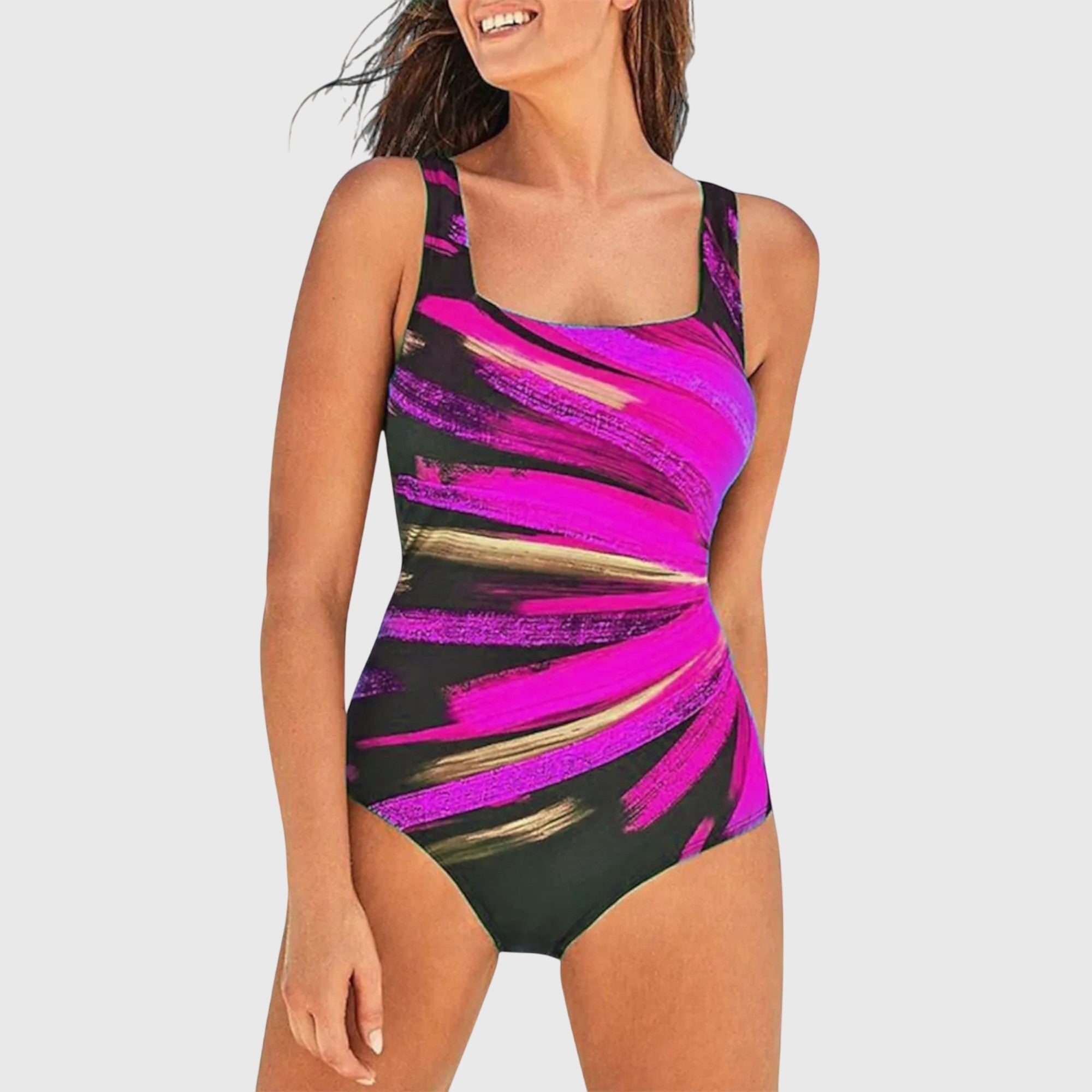 Jasmine Women's Shaping Printed Swimsuit – Flattering One-Piece Swimwear