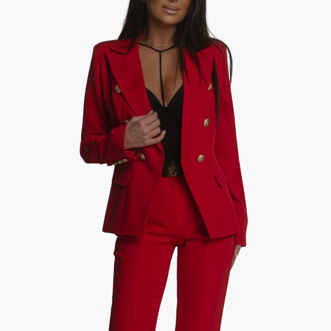 Elegant Tailored Long-Sleeve Suit