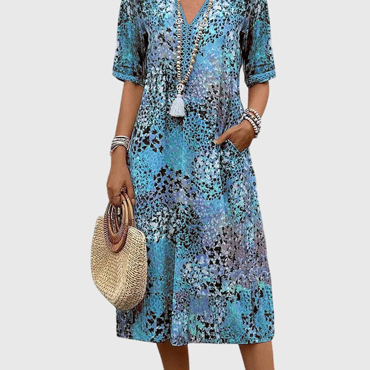 Bella | Elegant Floral Midi Dress