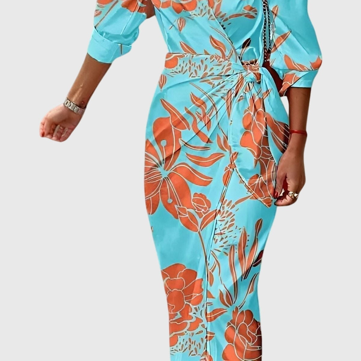 Everly | Elegant Printed Wrap Dress
