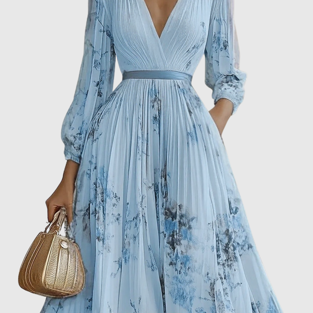 Rowella | Sophisticated Pleated Maxi Dress for Every Occasion
