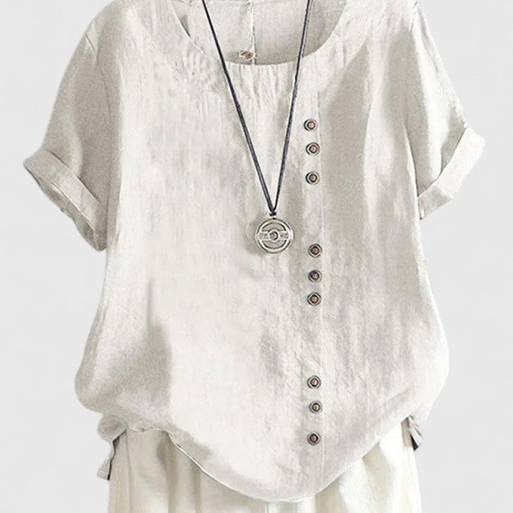 Elisavie Cozy Short-Sleeve Top – Soft, Everyday Comfort