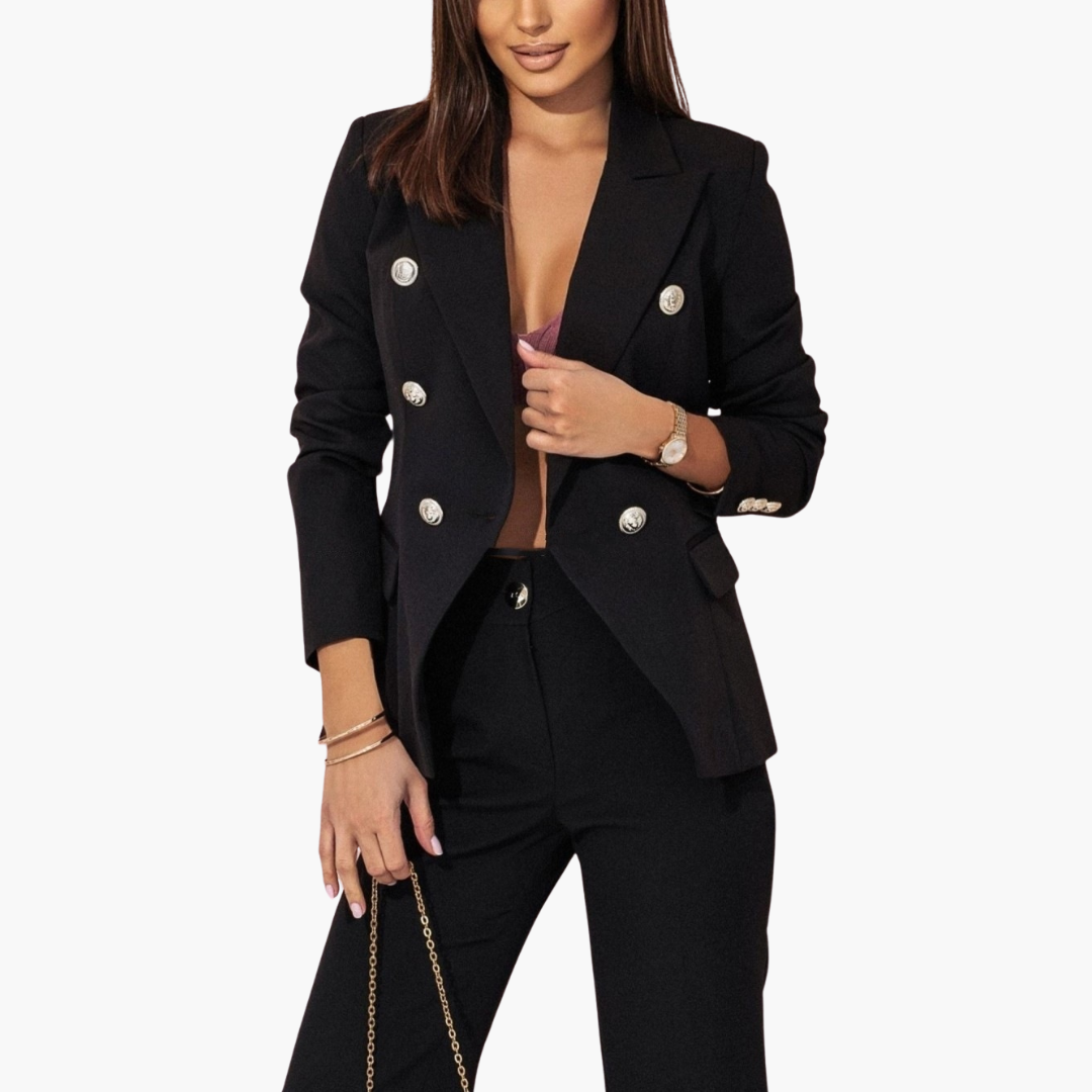Elegant Tailored Long-Sleeve Suit