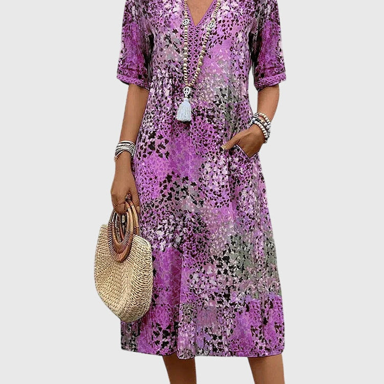 Bella | Elegant Floral Midi Dress