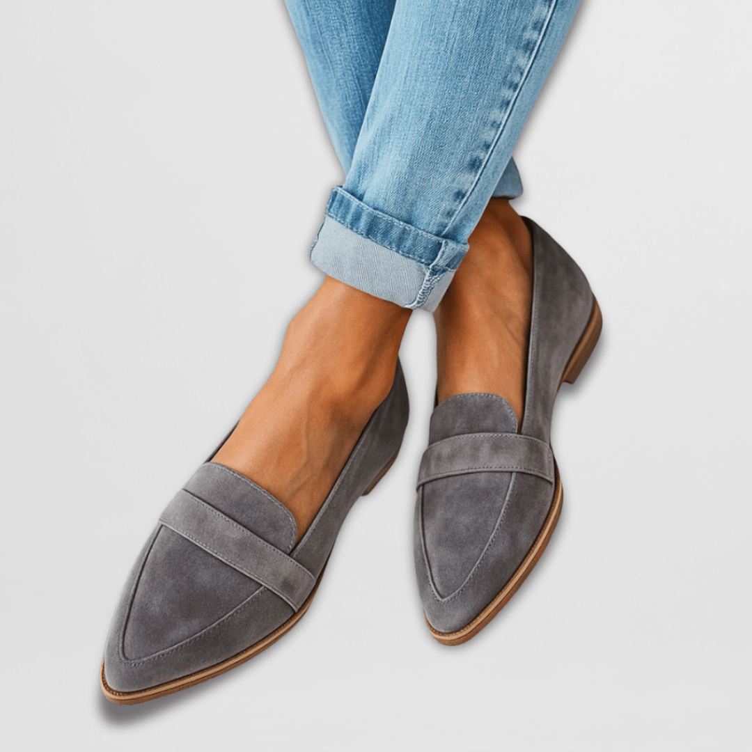 Helen Orthopedic Soft Suede Loafers – Cushioned Support for All-Day Comfort