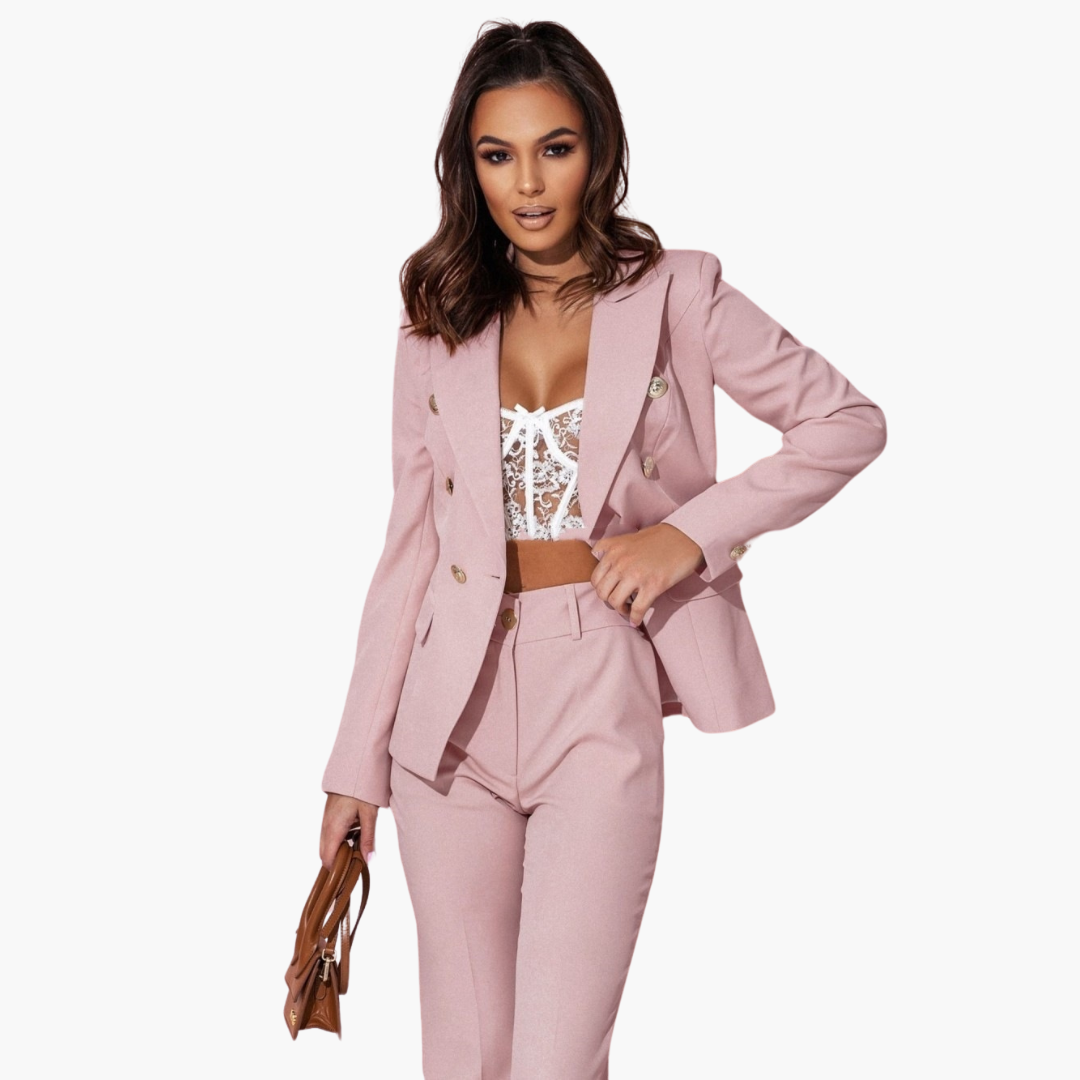 Elegant Tailored Long-Sleeve Suit