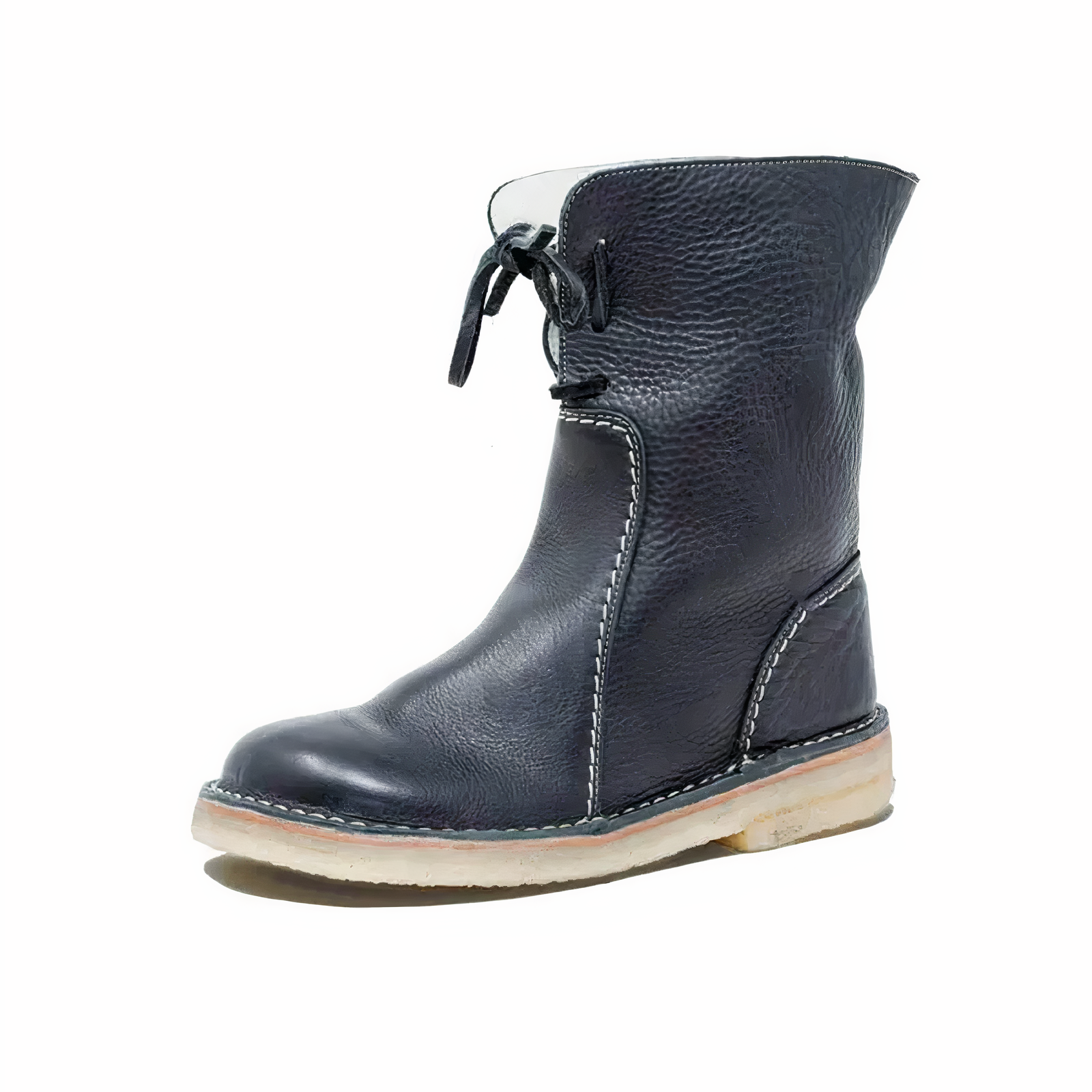 Elegant Women's Casual Leather Mid-Calf Boots for Everyday Style and Comfort