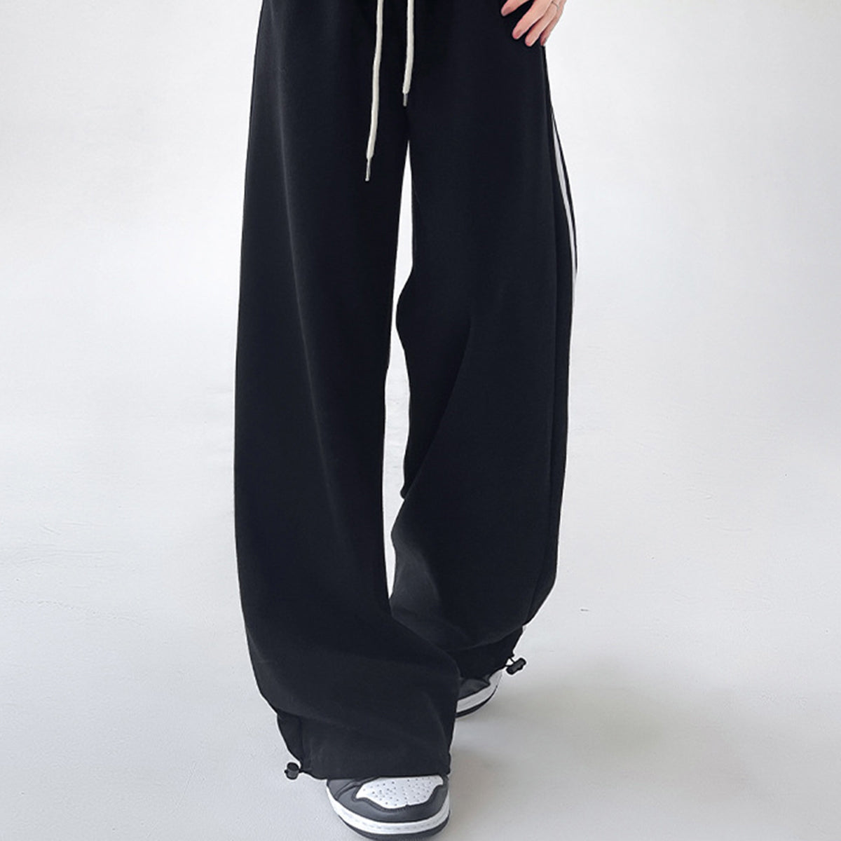Ivy Contrast-Waist Wide-Leg Pants - Effortless Chic & Flattering Fit