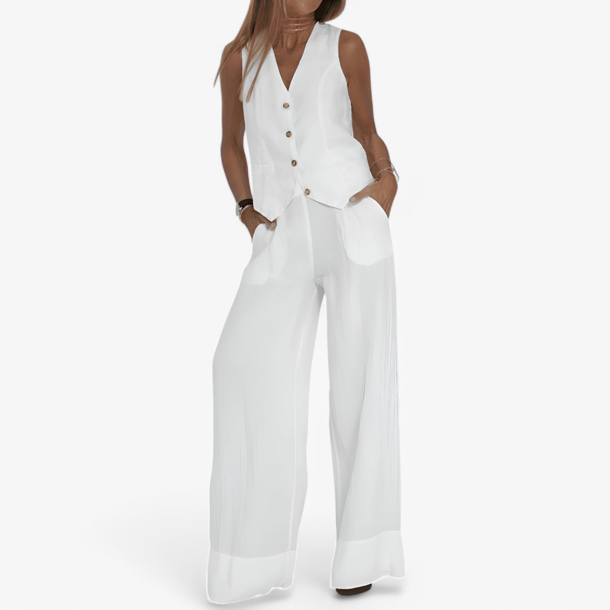 Lina | Sleeveless Vest (with free matching pants)