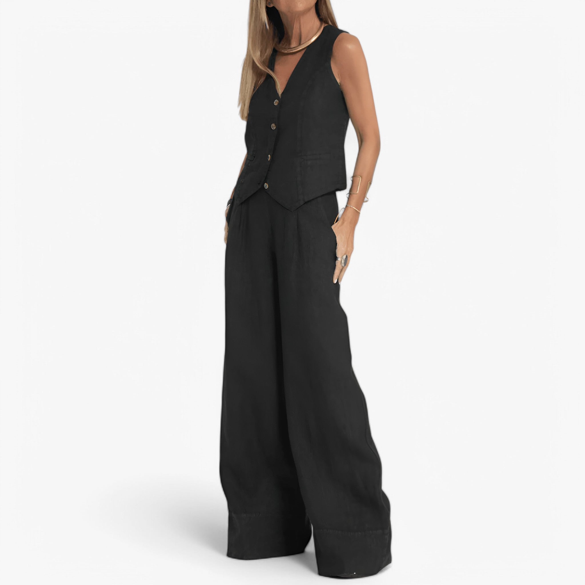 Lina | Sleeveless Vest (with free matching pants)