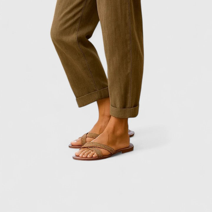 Fitted Relaxed Fit Women's Pants – Breathable Fabric & Lightweight Feel