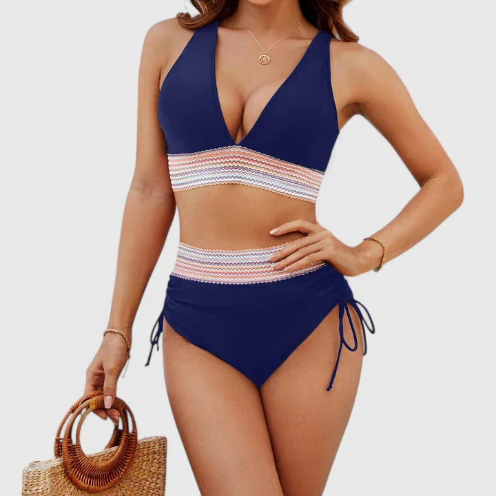 Lily Women's High-Waisted Bikini Swimsuit Set — Flattering, Retro-Inspired Beachwear
