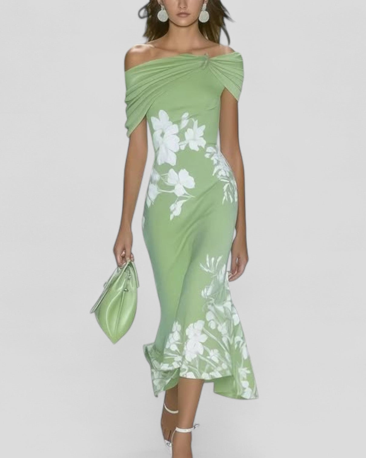 Elegant statement midi dress for women | Isabrunel 0