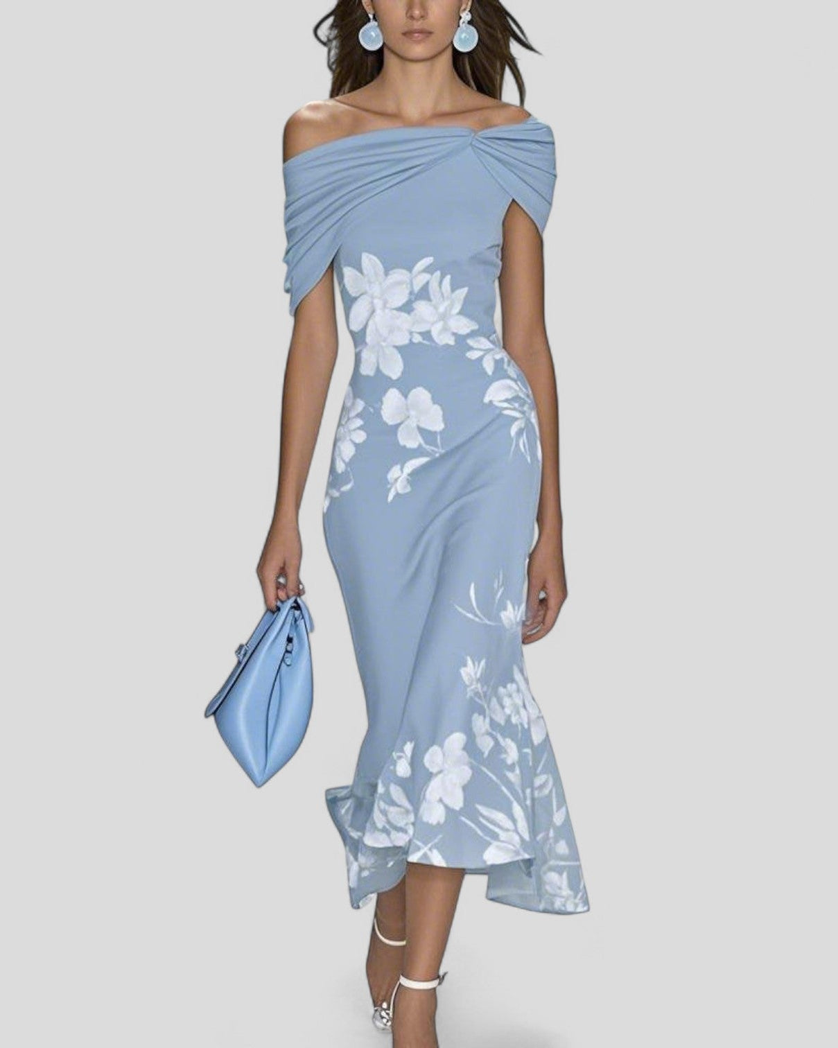 Elegant statement midi dress for women | Isabrunel 1