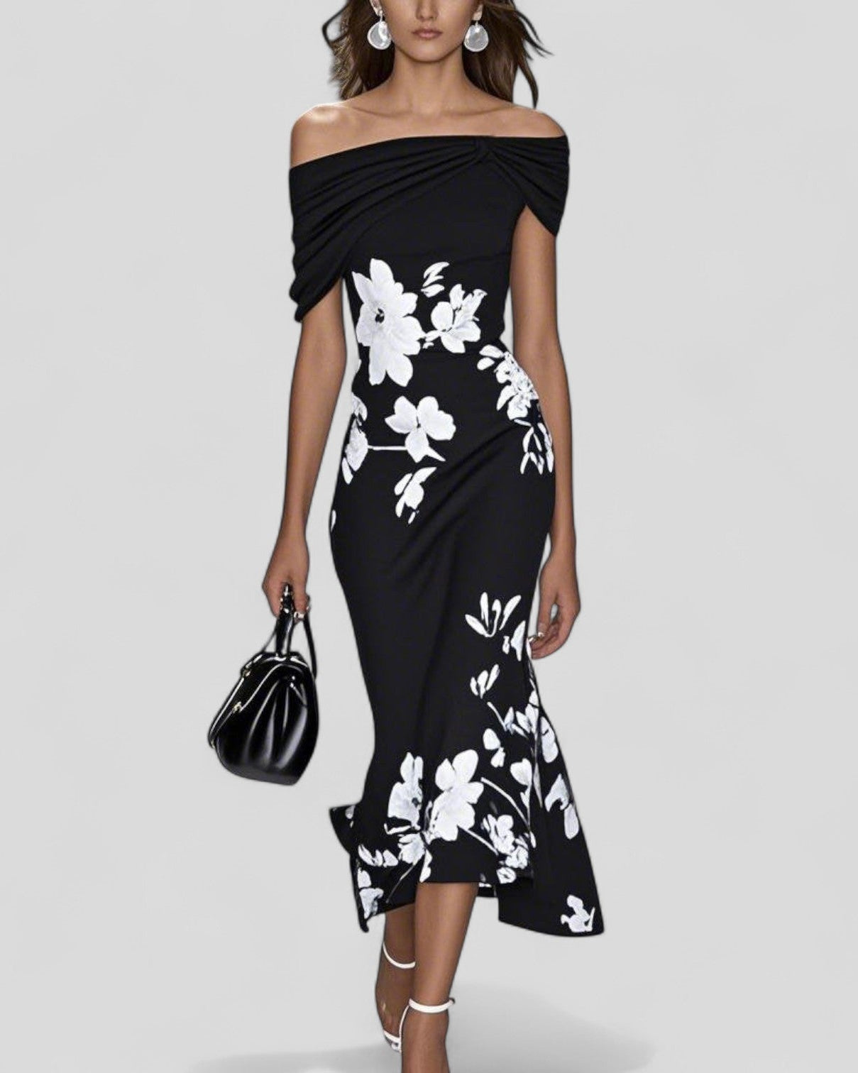 Elegant statement midi dress for women | Isabrunel 2