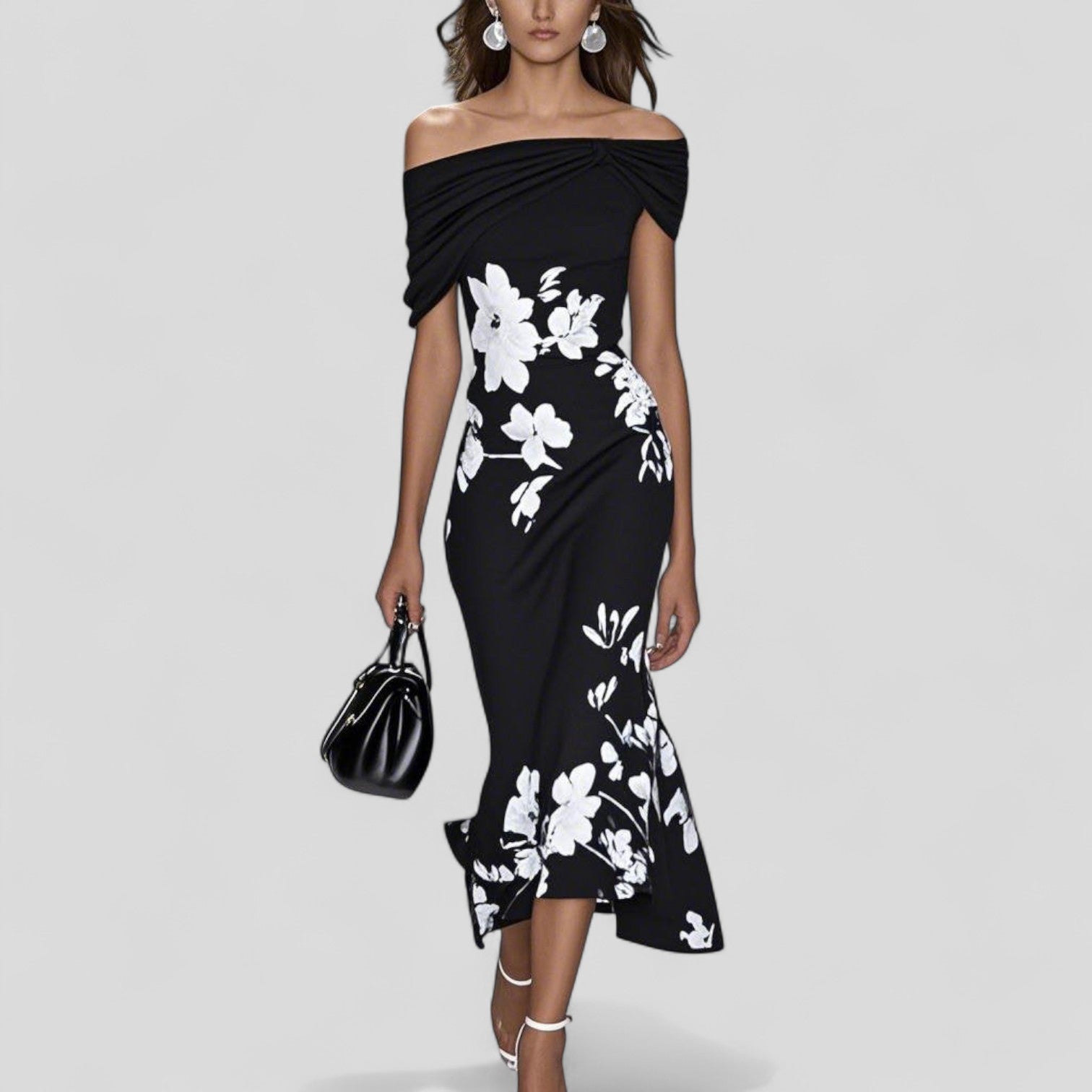 Elegant statement midi dress for women | Isabrunel 2