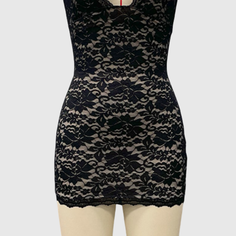Lace Mini Dress - Sultry Lace Detail for a Night Out