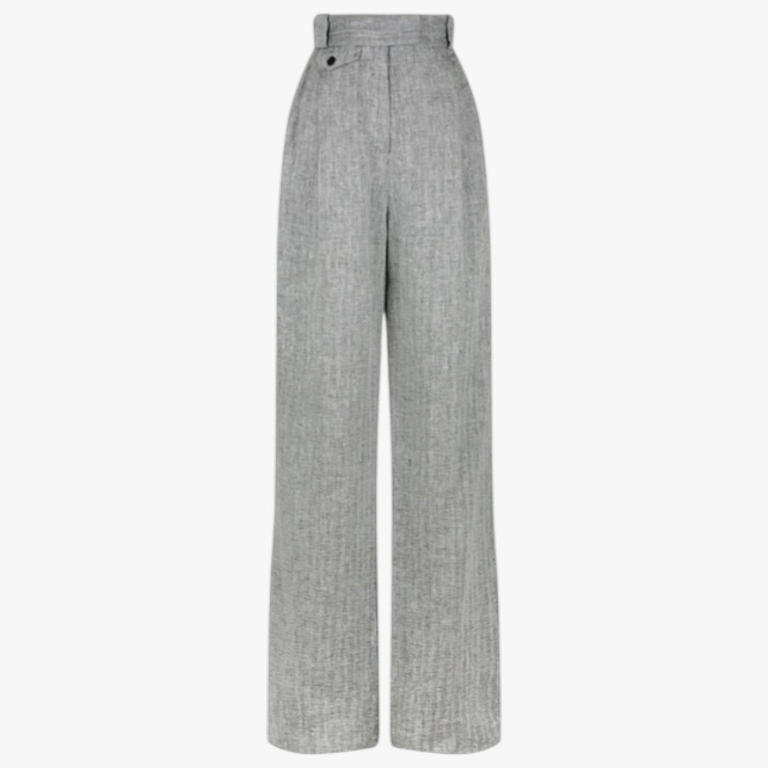 Vivian | Women's High-Waist Linen-Cotton Pants - Elegant & Breathable