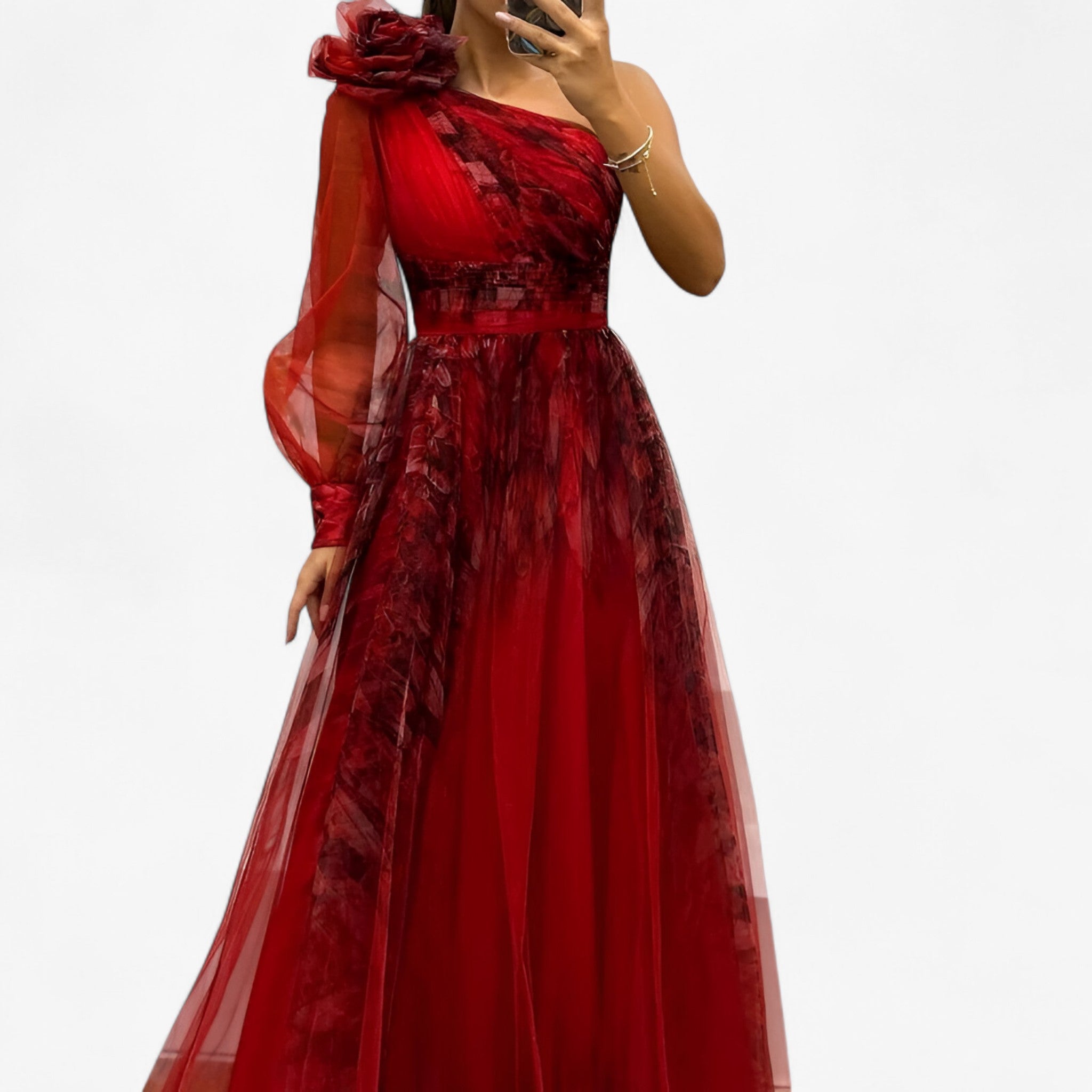 Alma | Women's Elegant Asymmetric Maxi Dress