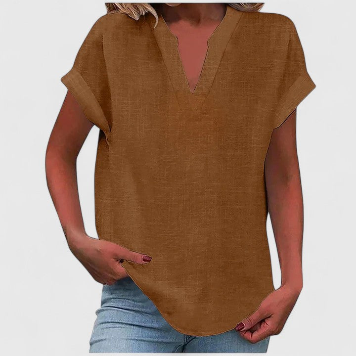 Xavinah Cozy V-Neck Top — Soft Knit, Everyday Comfort