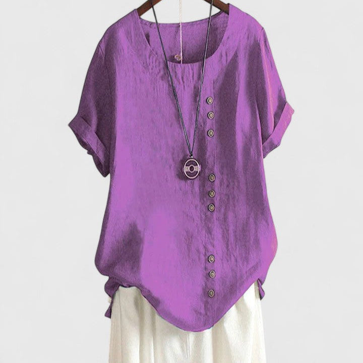 Elisavie Cozy Short-Sleeve Top – Soft, Everyday Comfort