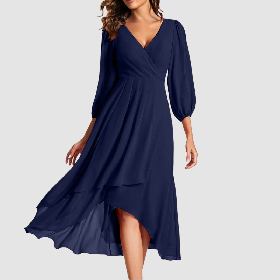 Elegant V-Neck Maxi Dress